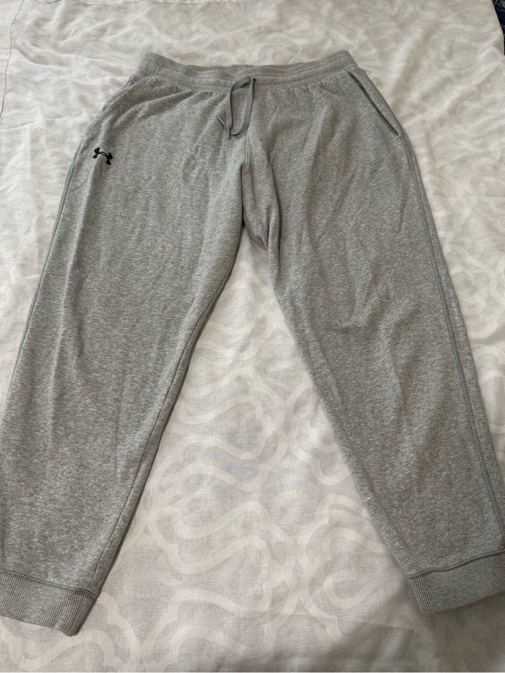 Under Armour Men’s Light Gray Fleece Jogger Sweatpants
